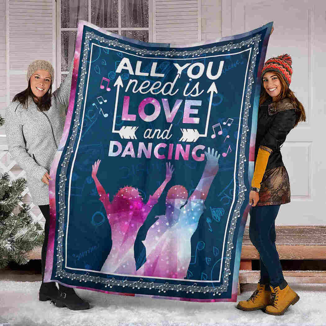 Couple Dancing All You Need Is Love And Dancing Couple Blanket Best Couple Gift
