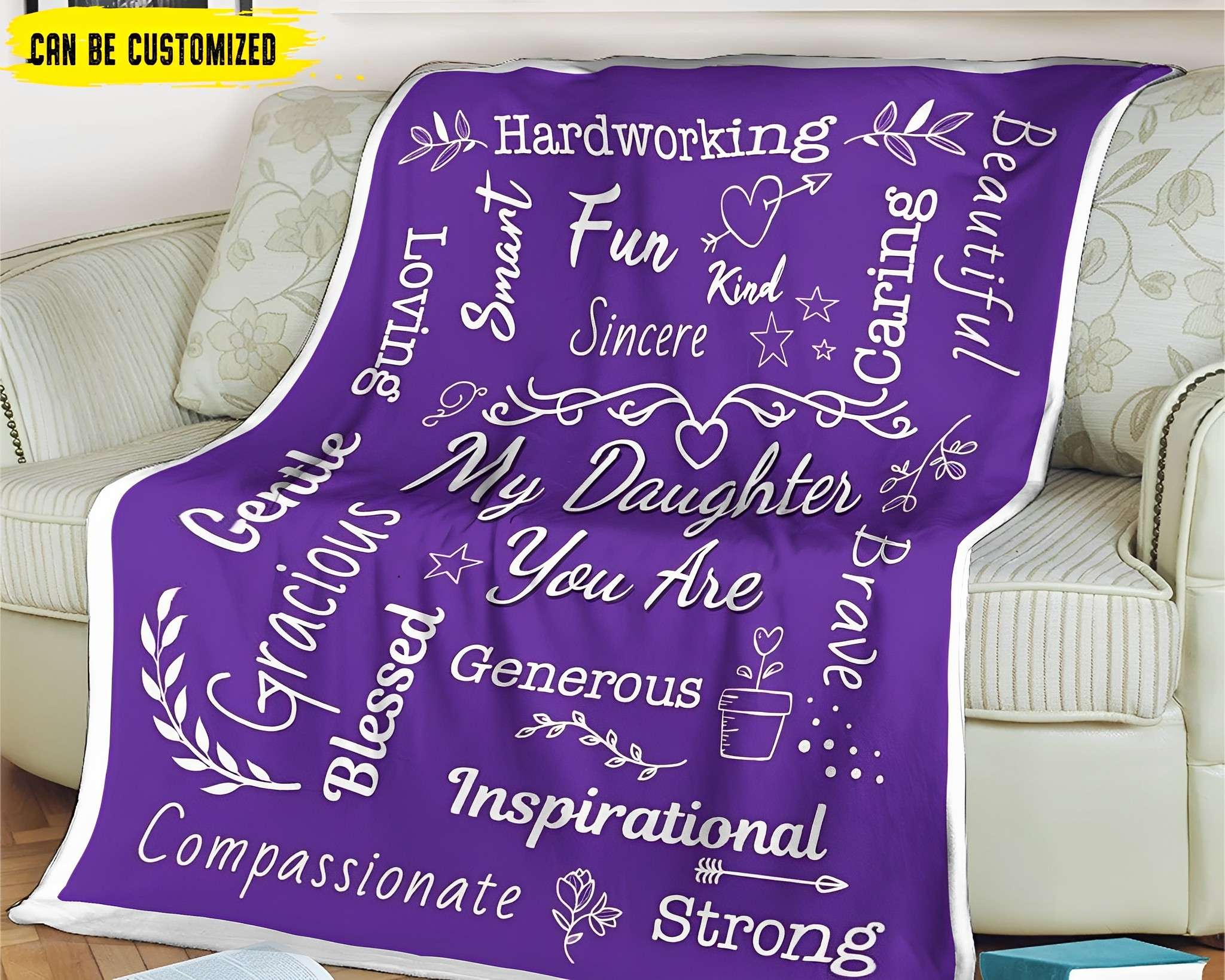 Dad To Daughter Quotes To My Daughter Blanket, Personalized Gift For Daughter