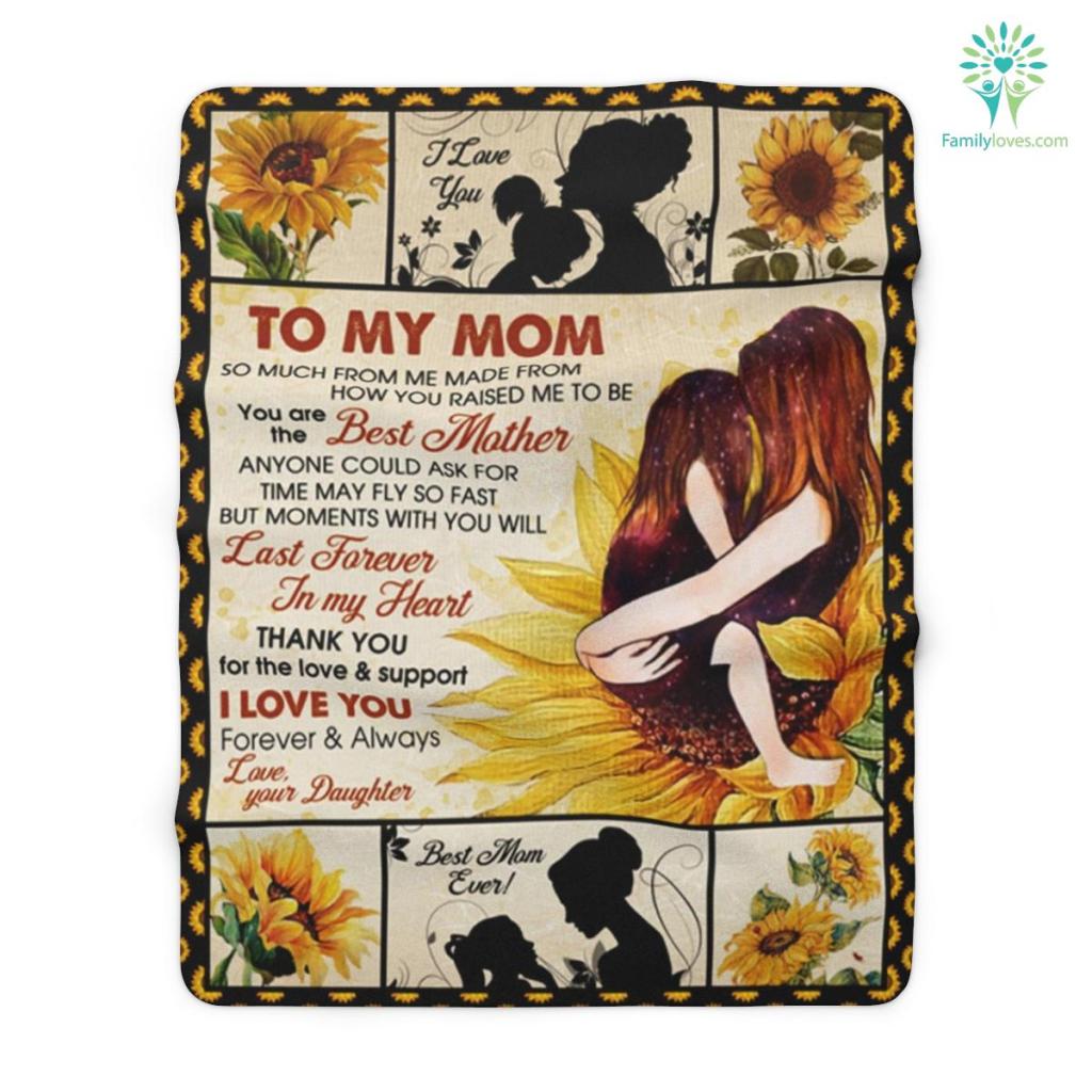 For My Mom Quotes Sherpa Fleece Blanket - Family Loves US Military Veterans Shirts Gifts Ideas