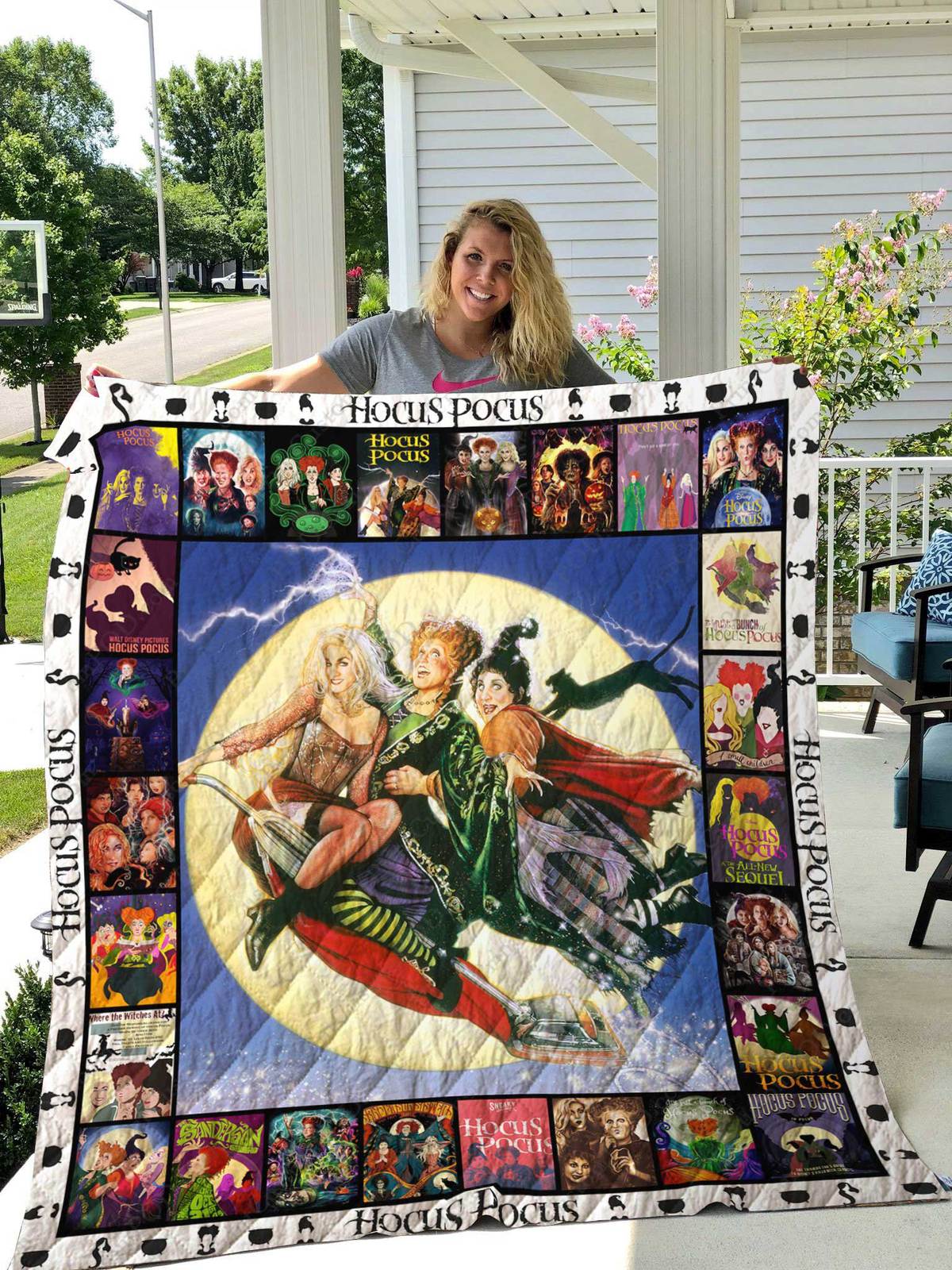 Funny Sanderson Sisters Winifred Sarah Mary Hocus Pocus Movie Blanket