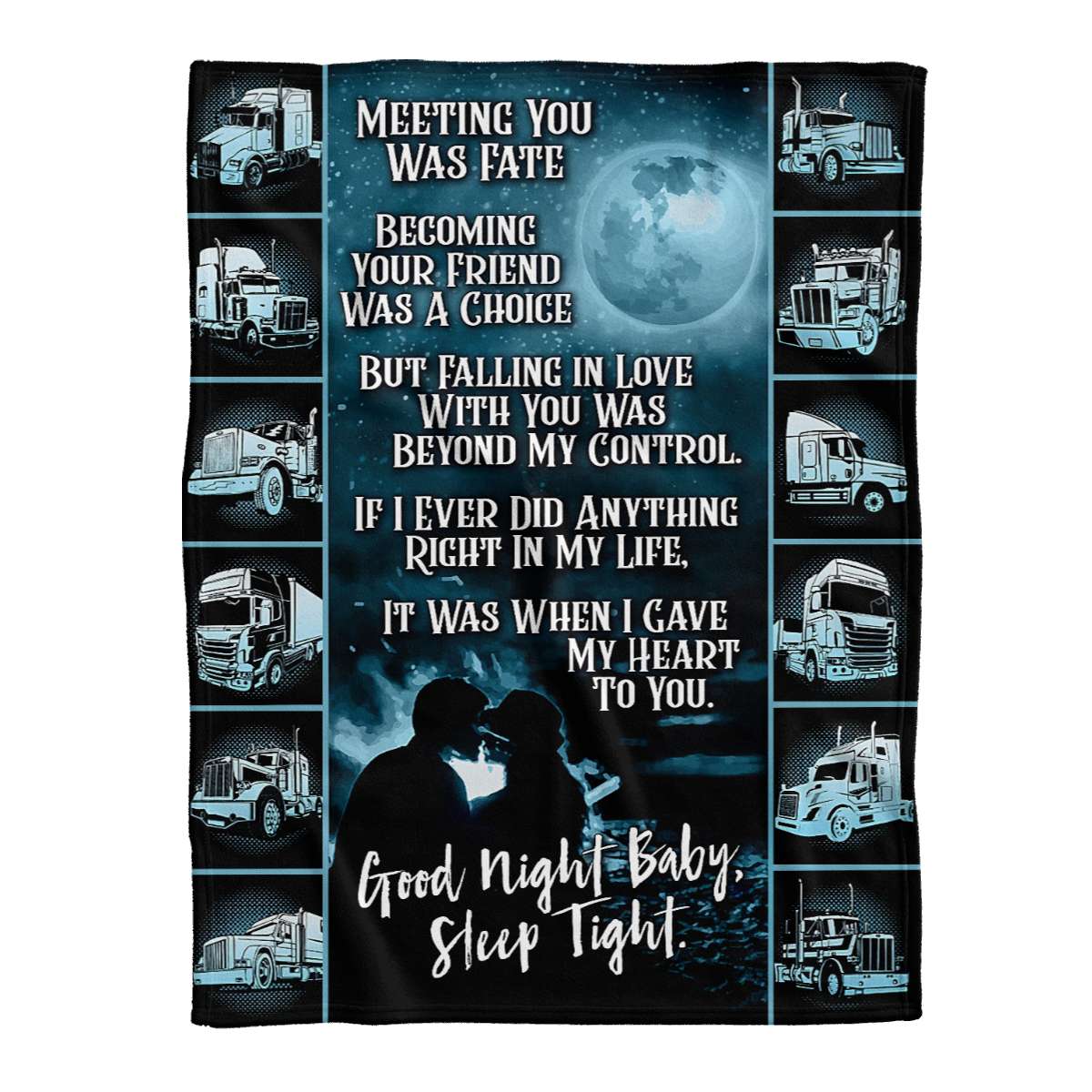 Good Night Baby Sleep Tight Couples Blanket Best Gift For Couple