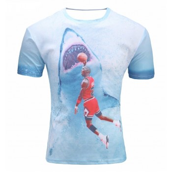 MICHAEL SHARK JORDAN 3D STREET WEAR TSHIRT