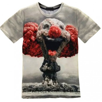 NUKE CLOWN HEAD - 3D STREET WEAR TSHIRT