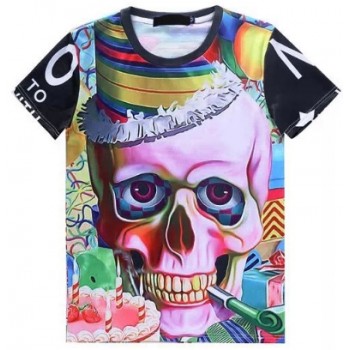 PSYCHEDELIC LSD PARTY SKULL 3D TSHIRT