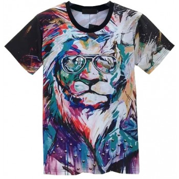 RAINBOW SWAG LION 3D STREET WEAR TSHIRT