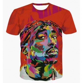 RAINBOW TUPAC 3D STREET WEAR TSHIRT