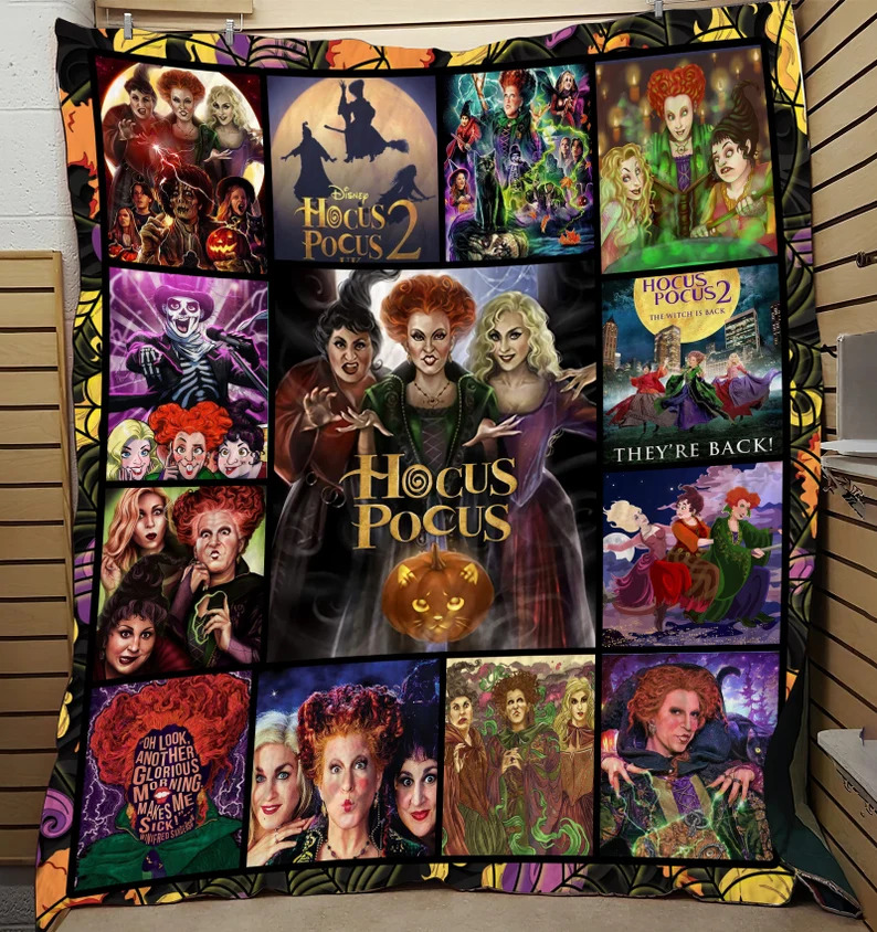 Sanderson Sisters Pumkpin Cat They_re Back Halloween Blanket