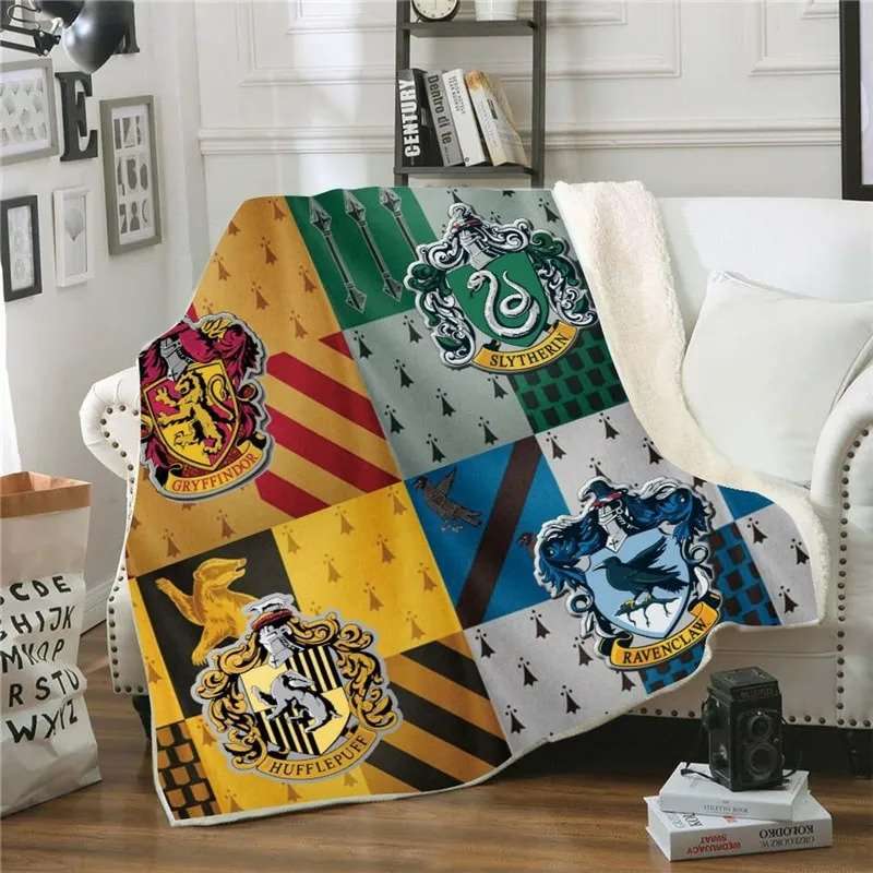 The Four Houses Of Hogwarts Colors Logo Blanket