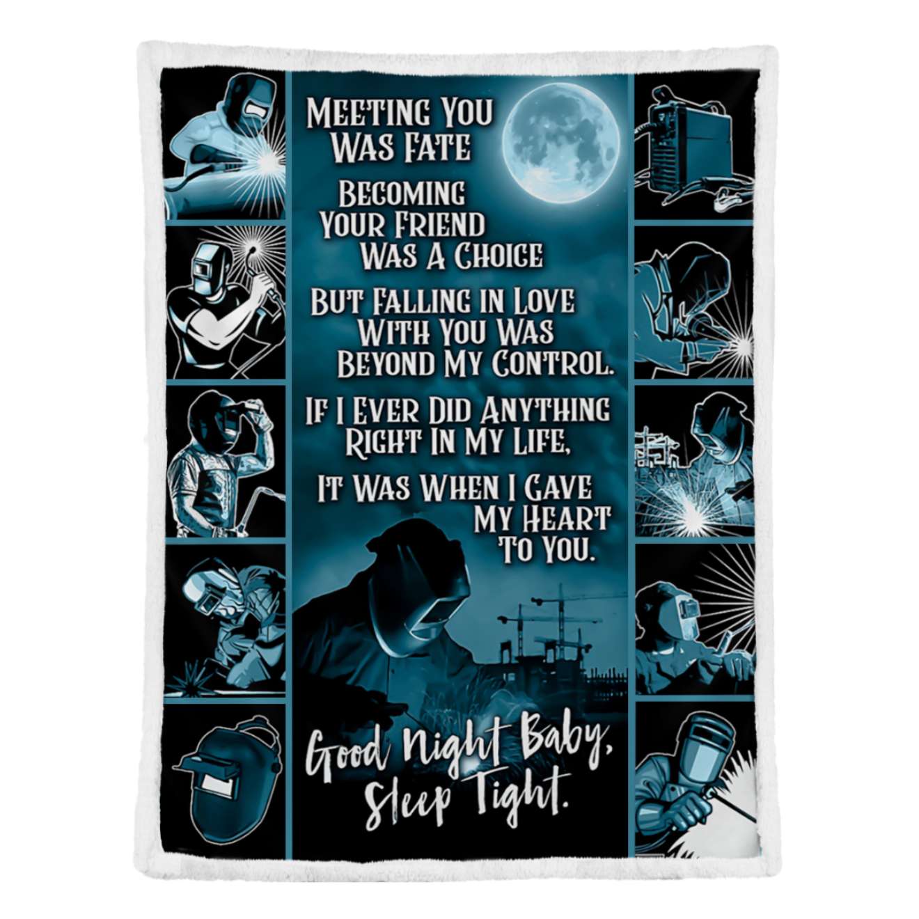 Welder Husband Meeting You Was Fate Couple Blanket