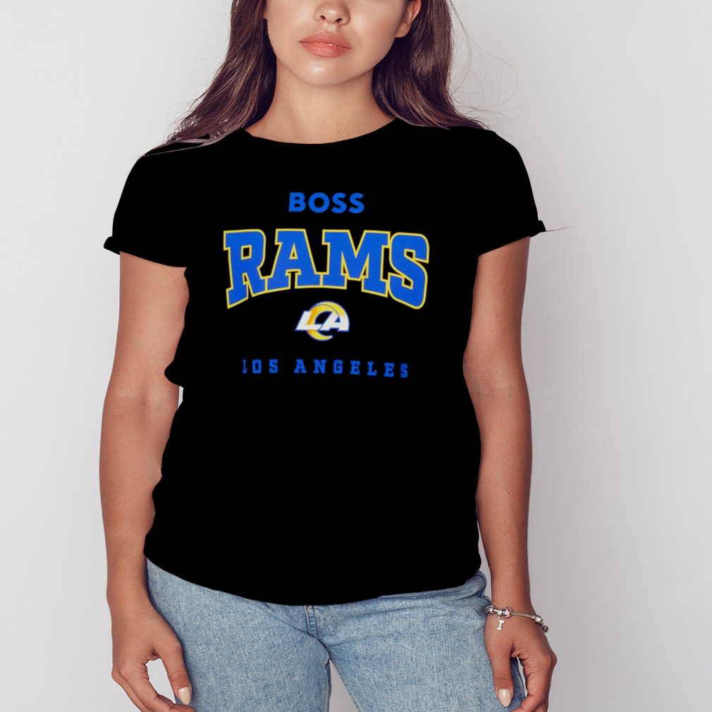 Men's Boss x NFL White Los Angeles Rams Huddle T-Shirt Size: Small