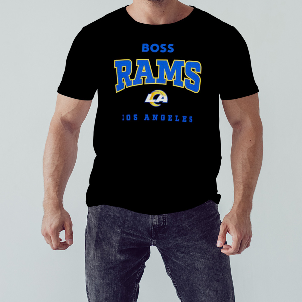 Men's Los Angeles Rams BOSS X NFL White Huddle T-Shirt in 2023