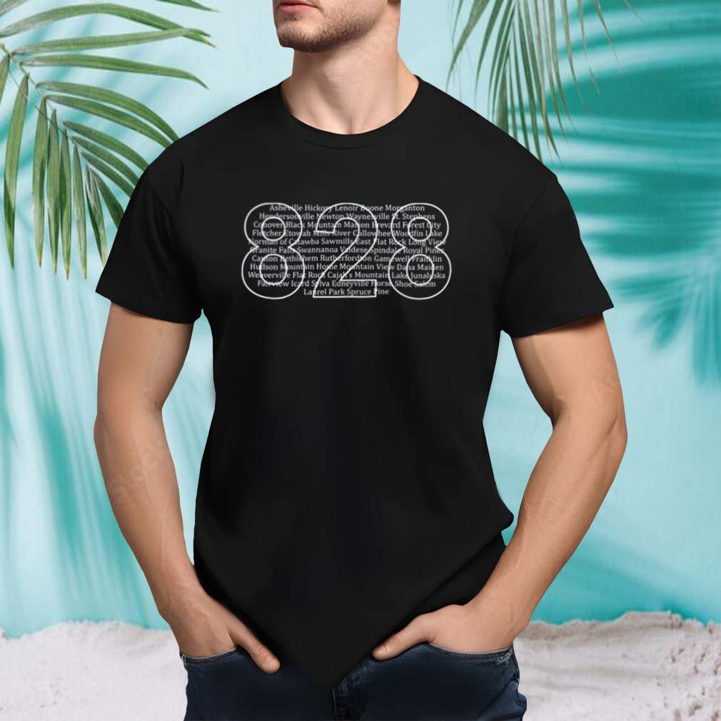 Western North Carolina Cities Of Area Code 828 shirt