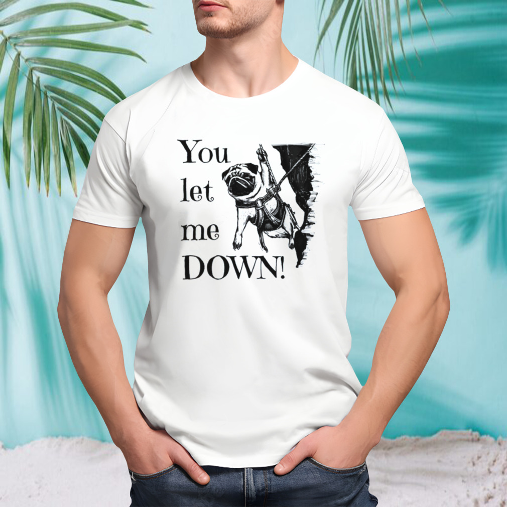 You Let Me Down Pug Rock Climber shirt