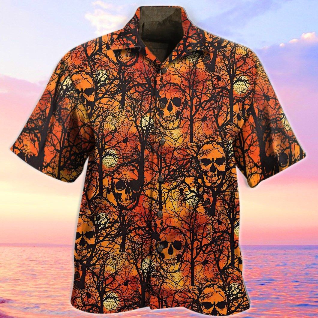 Get Now Skull In Forest All Over Hawaiian Shirt