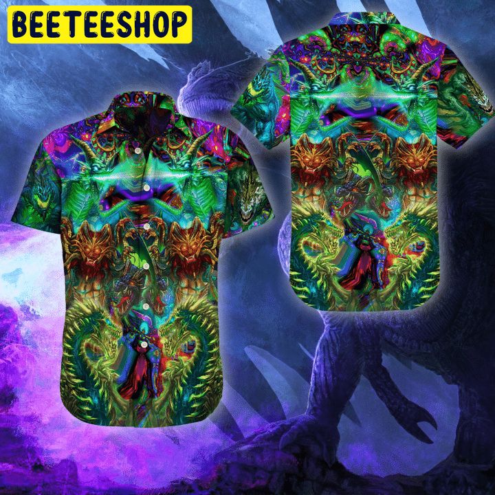 Glow In The Dark Theme Trending Hawaiian Shirt-1