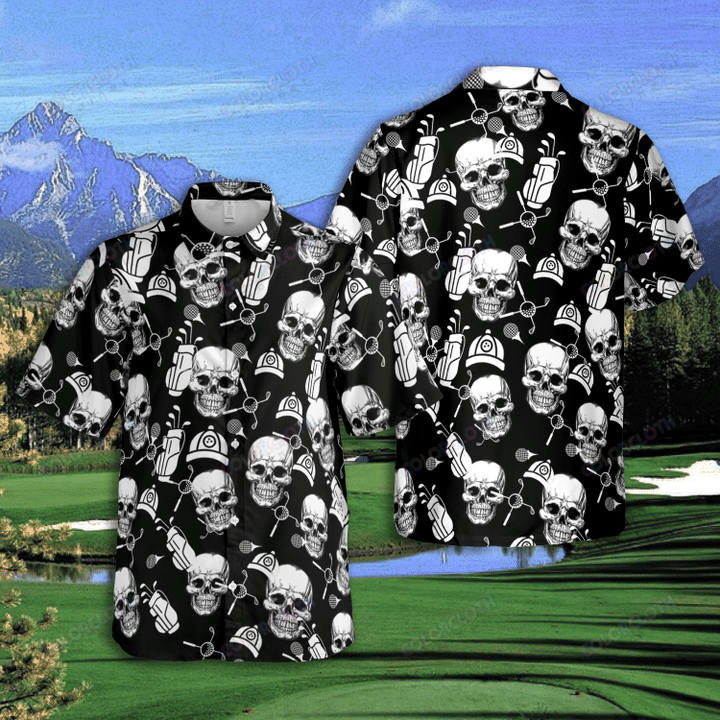 Golf Skull Club Ball Hawaiian Shirt