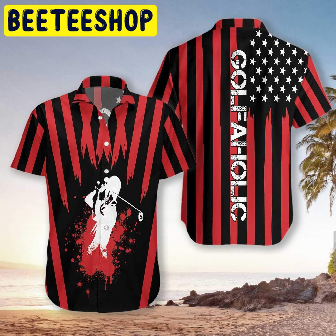 Golfaholic Unisex Hawaiian Shirt-1