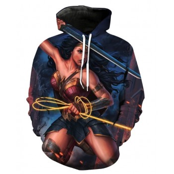 WONDER WOMAN COMIC 3D STREET WEAR HOODIE