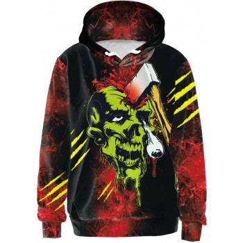 ZOMBIE AXE HEAD 3D HOODIE