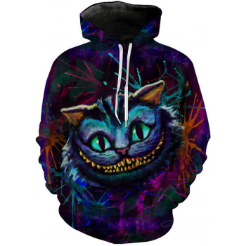 ALICE IN WONDERLAND CHESHIRE CAT 3D STREET WEAR HOODIE