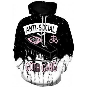 ANTI SOCIAL GOTH GANG 3D HOODIE