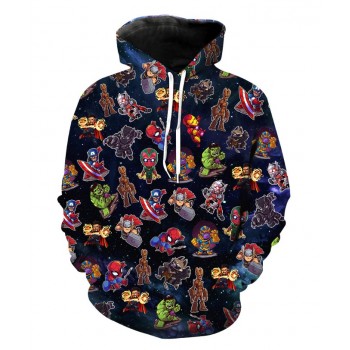 AVENGERS MINI MASH UP 3D HOODIE