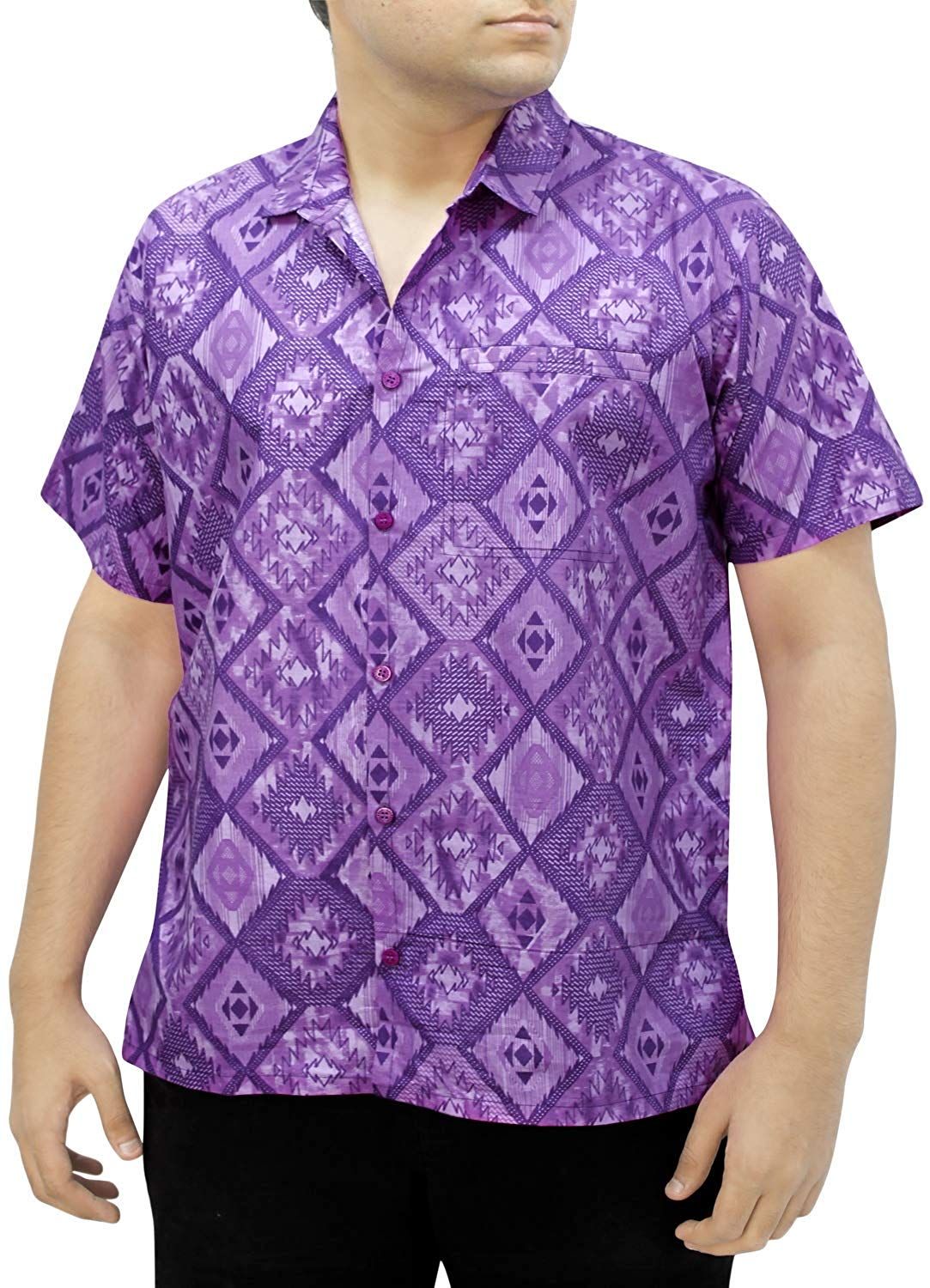 Abstract Purple High Quality Hawaiian Shirt