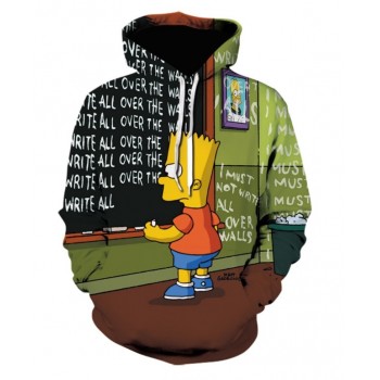 BART SIMPSONS INTRO SCENE 3D HOODIE