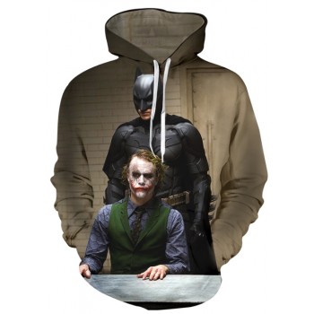 BATMAN AND JOKER MOVIE 3D HOODIE