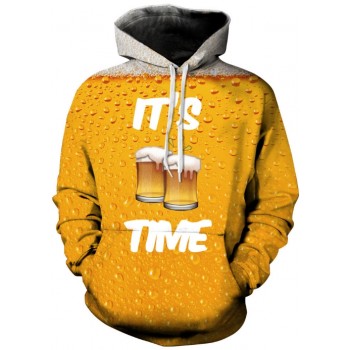 BEER TIME 3D STREET WEAR HOODIE