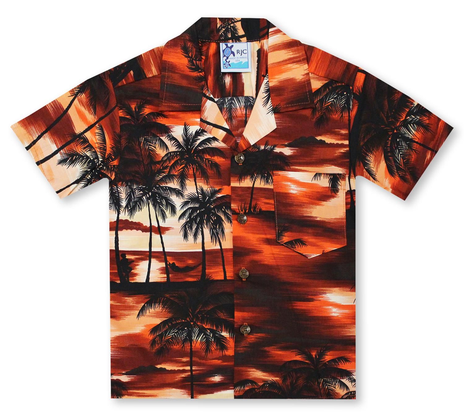 Beach Red Black Best Design Hawaiian Shirt