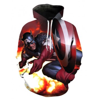 CAPTAIN AMERICA 3D STREET WEAR HOODIE