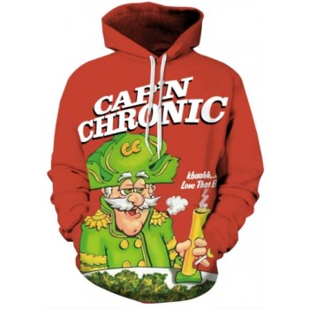 CAPTAIN CHRONIC HERBS 3D STREET WEAR HOODIE