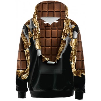 CHOCOLATE BAR SWAG 3D STREET WEAR HOODIE