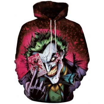 CREEPY JOKER LAUGH 3D STREET WEAR HOODIE