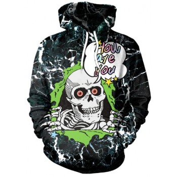 CREEPY SKELETON 3D STREET WEAR HOODIE