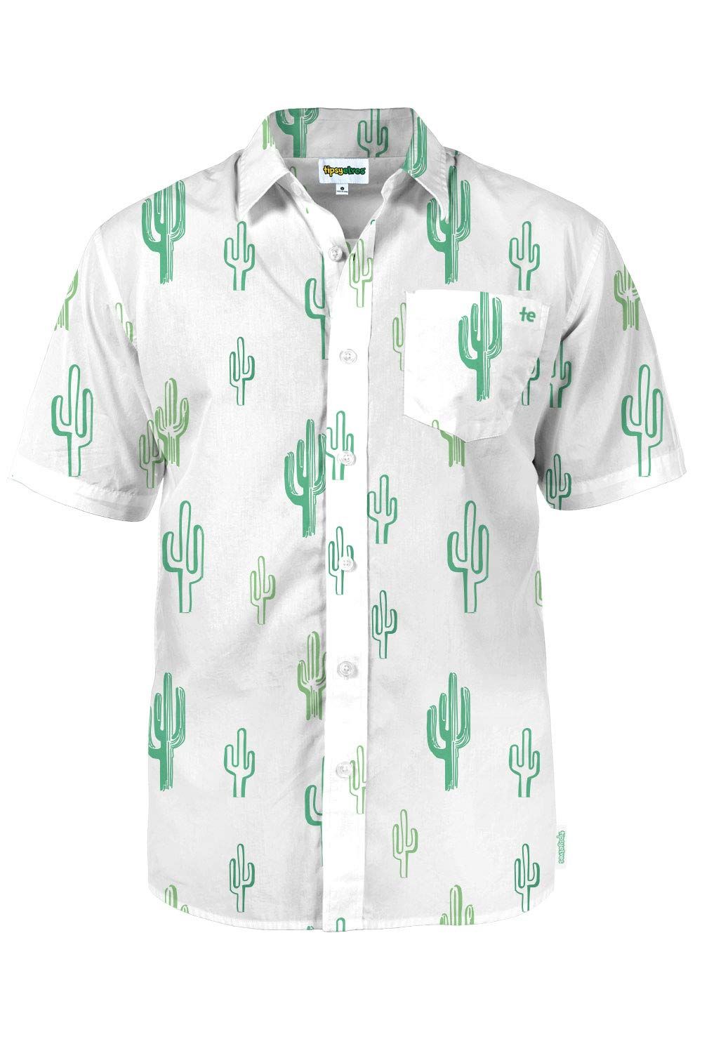 Catus White Green Unique Design Hawaiian Shirt