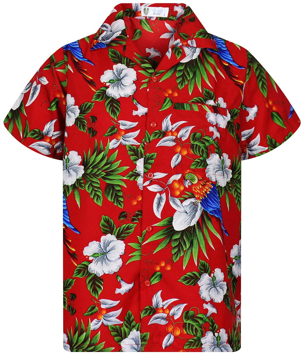 Cherry Parrots Party Flowers Multicolor Unique Design Hawaiian Shirt