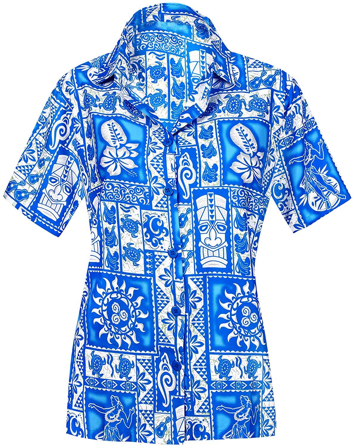Collar Boho Blue High Quality Hawaiian Shirt