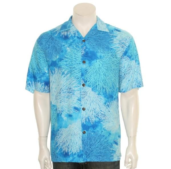 Coral Blue High Quality Hawaiian Shirt