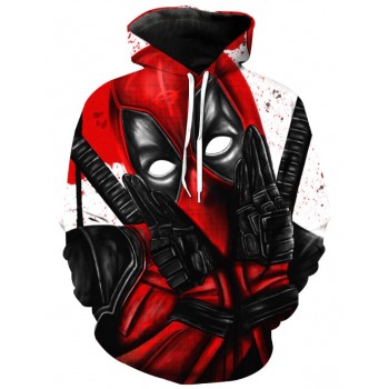 DEADPOOL FULL PORTRAIT 3D STREET WEAR HOODIE