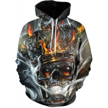 DEMON KING SKULL 3D STREET WEAR HOODIE