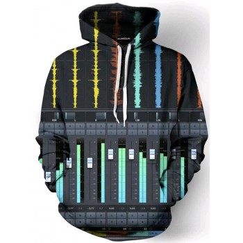 DISC JOCKEY DIGITAL MIXER 3D STREET WEAR HOODIE