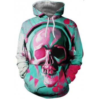 DJ SKELETON DISC JOCKEY 3D STREET WEAR HOODIE