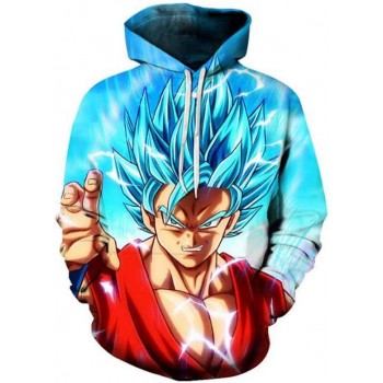 DRAGON BALL BLUE SAIYAN CHARGE 3D HOODIE