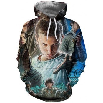 ELEVEN STRANGER THINGS 3D STREET WEAR HOODIE