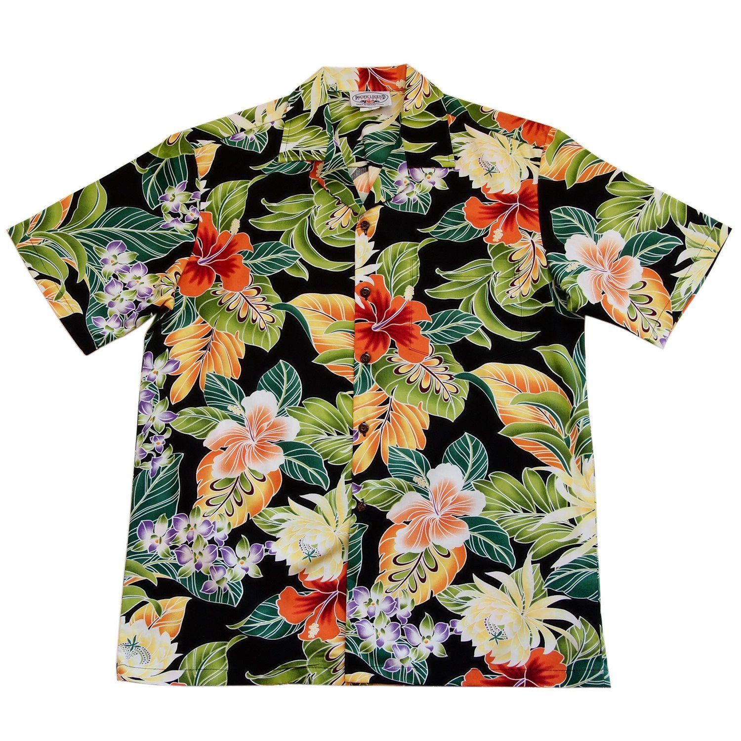 Excite Black High Quality Hawaiian Shirt