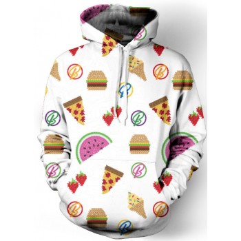 FAST FOOD PIXEL 3D STREET WEAR HOODIE