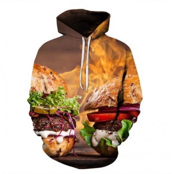 FLAME BURGERS 3D HOODIE
