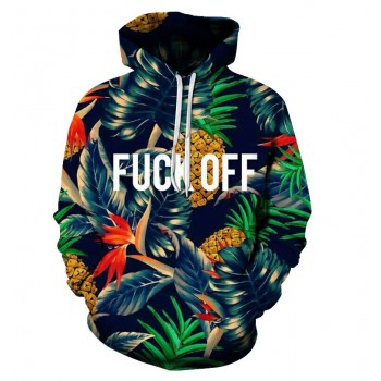 FUCK OFF FLORAL 3D HOODIE